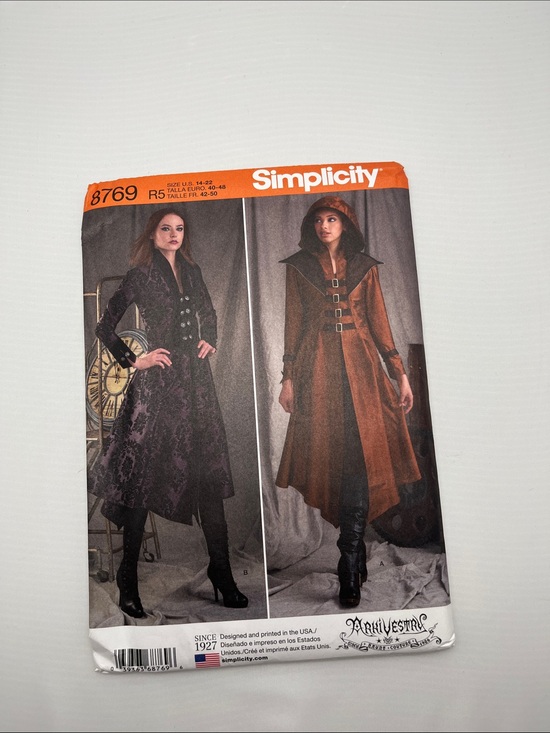 Simplicity Jackets & Blazers - Simplicity Women's Hooded Trench Coat in Brown and Black/Purple